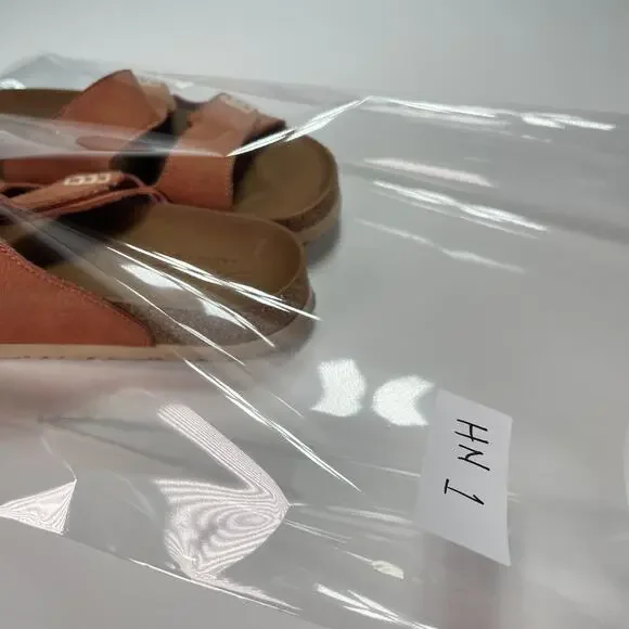 Skechers Luxe Brown Orange Open Toe Slip On Casual Slide Sandals Women's Size 6 - Picture 11 of 11